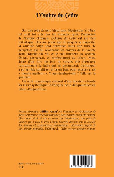 L'ombre du cèdre (9782343243849-back-cover)