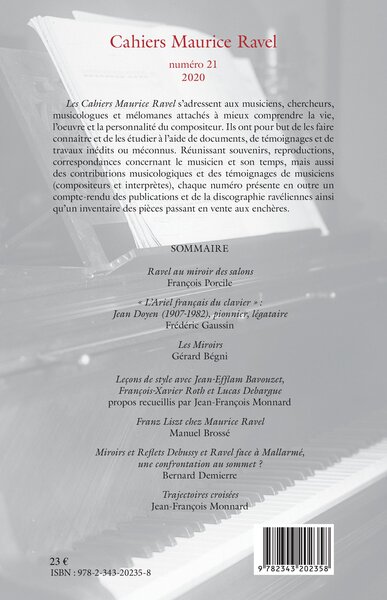 Cahiers Maurice Ravel, Cahiers Maurice Ravel, Numéro 21 (9782343202358-back-cover)