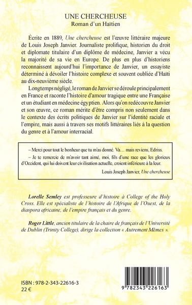 Une chercheuse (9782343226163-back-cover)