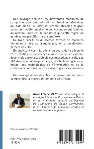 Comprendre les dynamiques migratoires féminines en Afrique centrale à l'ère de la mondialisation (9782343215259-back-cover)