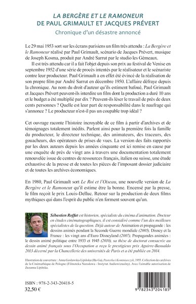 La bergère et le ramoneur de Paul Grimault et Jacques Prévert, Chronique d'un désastre annoncé (9782343204185-back-cover)