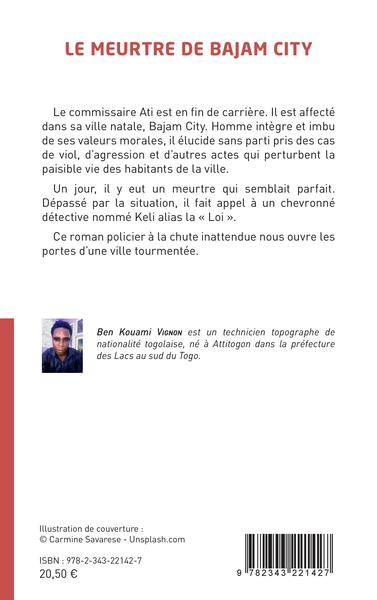 Le meurtre de Bajam City. Roman (9782343221427-back-cover)