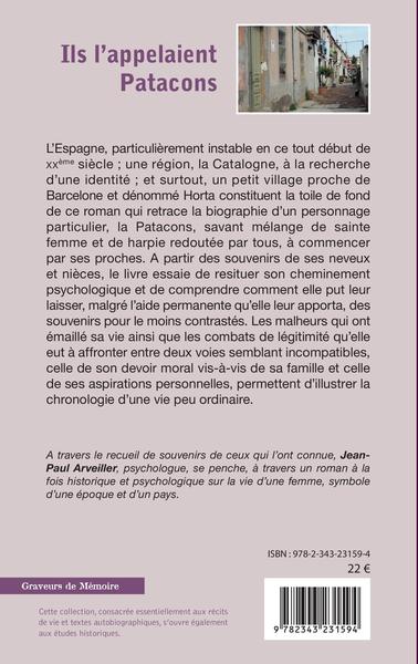 Ils l'appelaient Patacons (9782343231594-back-cover)