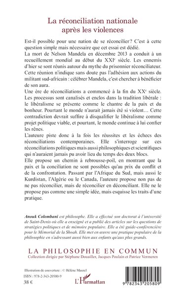 La réconciliation nationale après les violences, Arguments pour la déconciliance (9782343205809-back-cover)