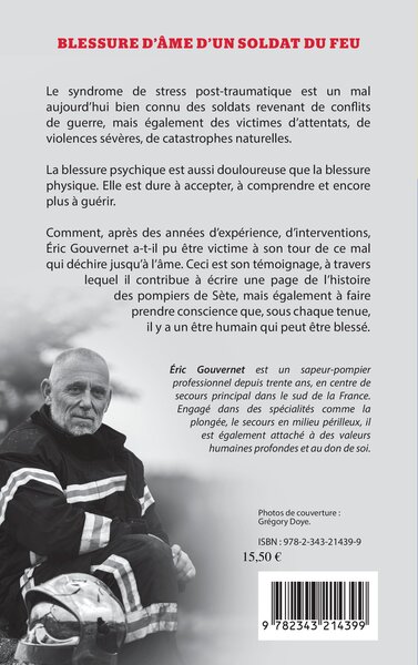 Blessure d'âme d'un soldat du feu, Syndrome de stress post-traumatique chez les équipes de secours (9782343214399-back-cover)