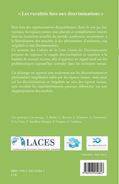 Les cahiers de la LCD, Les ruralités face aux discriminations (9782343250847-back-cover)