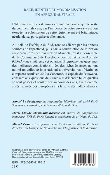 Race, identité et mondialisation en Afrique australe (9782343211862-back-cover)