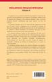 Mélanges philosophiques Volume 6, Migration et développement humain (9782343251240-back-cover)
