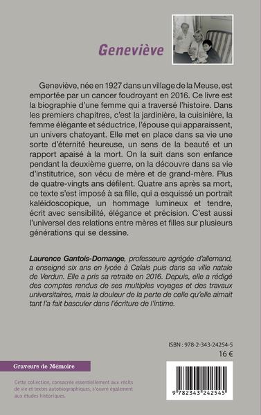 Geneviève (9782343242545-back-cover)