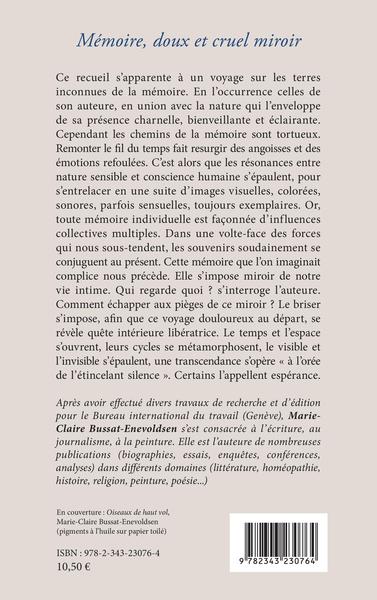 Mémoire, doux et cruel miroir (9782343230764-back-cover)