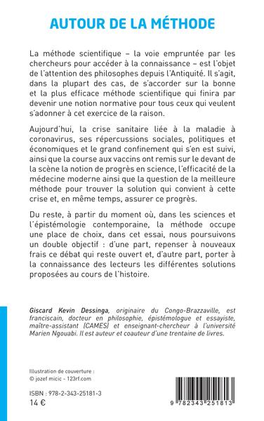 Autour de la méthode, Débat épistémologique de Socrate à Feyerabend (9782343251813-back-cover)