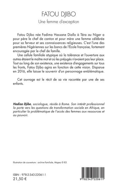 Fatou Djibo. Une femme d'exception, Biographie (9782343220611-back-cover)