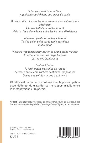 Vibration, Poésie (9782343206431-back-cover)