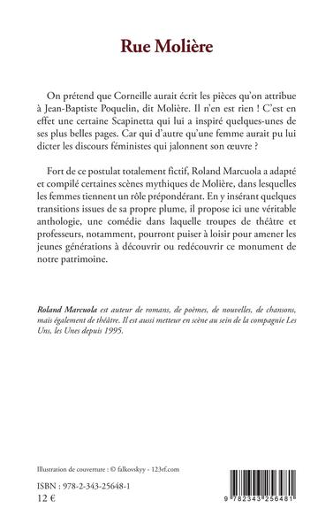 Rue Molière, Une anthologie (9782343256481-back-cover)