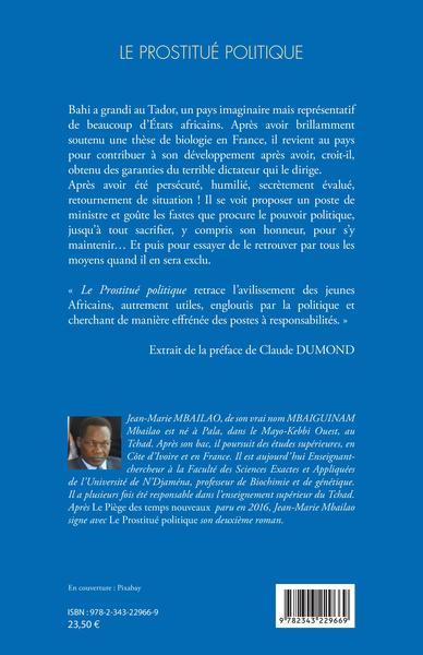 Le prostitué politique (9782343229669-back-cover)