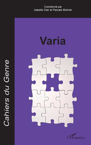 Cahiers du Genre, Varia (9782343241180-front-cover)
