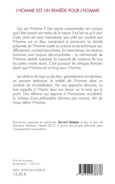 L'homme est un remède pour l'homme (9782343238876-back-cover)