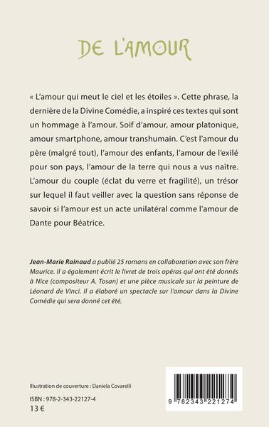 De l'amour, Poésies (9782343221274-back-cover)