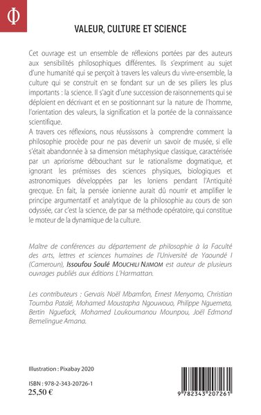 Valeur, culture et science, Des considérations existentielles et des débats sur la méthode, les interactions et la diversité d'a (9782343207261-back-cover)