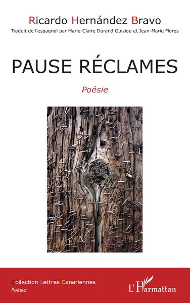 Pause réclames, Poésies (9782343254197-front-cover)