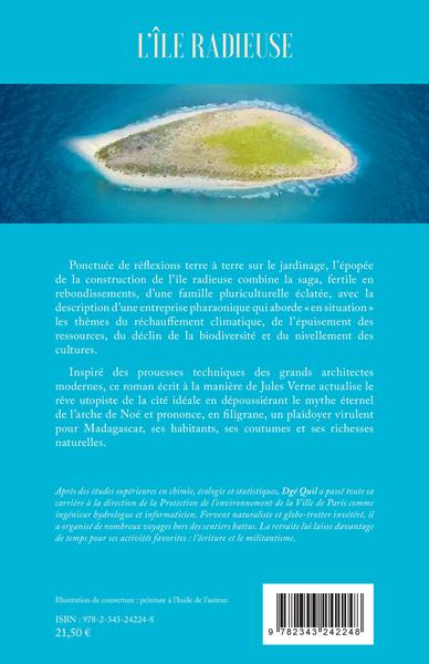 L'île radieuse, Roman d'écofiction (9782343242248-back-cover)