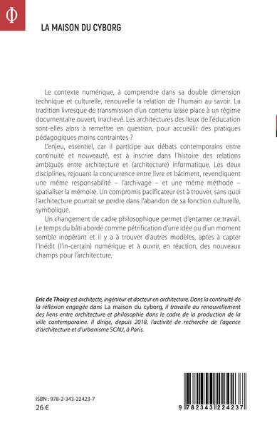 La maison du cyborg, Apprendre, transmettre, habiter un monde numérique (9782343224237-back-cover)