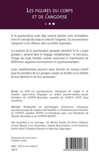 Les figures du corps et de l'angoisse, Cahier n°3 de l'APP CF-BRUXELLES (9782343249858-back-cover)