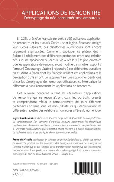 Applications de rencontre, Décryptage du néo-consumérisme amoureux (9782343256191-back-cover)