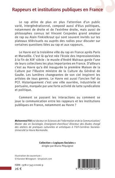 Rappeurs et institutions publiques en France, L'exemple du Havre (9782343221069-back-cover)