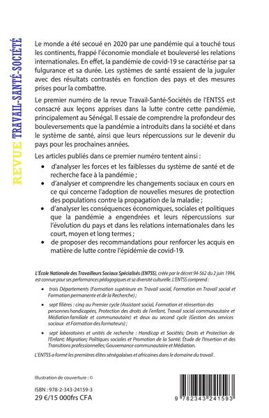 Travail - santé - sociétés, Travail santé sociétés 1, Ts face covid (9782343241593-back-cover)