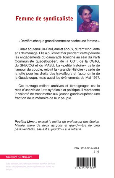 Femme de syndicaliste (9782343245324-back-cover)