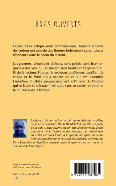 Bras ouverts, Poèmes (9782343237961-back-cover)