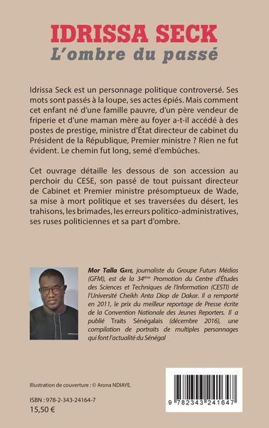 Idrissa Seck. L'ombre du passé (9782343241647-back-cover)