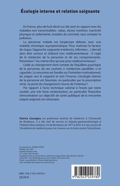 Ecologie interne et relation soignante, Médecine de la personne et de ses comportements (9782343249780-back-cover)