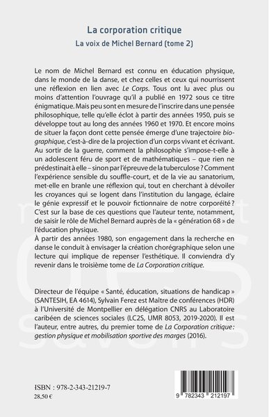 La corporation critique, La voix de Michel Bernard (tome 2) (9782343212197-back-cover)