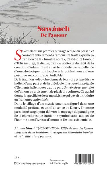 Sawâneh, De l'amour - Bilingue persan-français (9782343244099-back-cover)