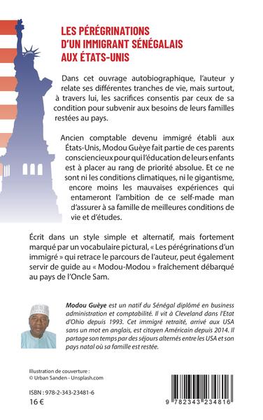 Les pérégrinations d'un immigrant sénégalais aux États-Unis (9782343234816-back-cover)