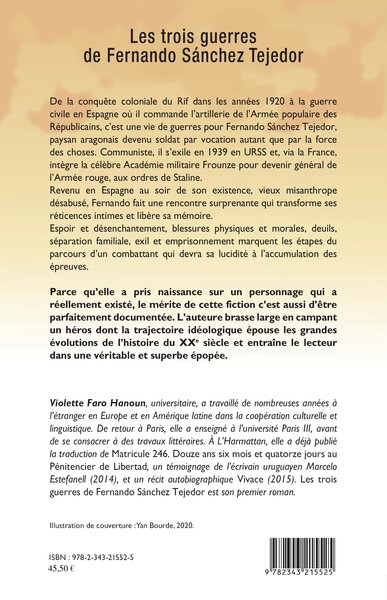 Les trois guerres de Fernando Sánchez Tejedor (9782343215525-back-cover)