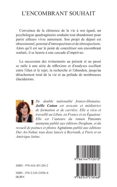 L'encombrant souhait, Roman (9782343210568-back-cover)