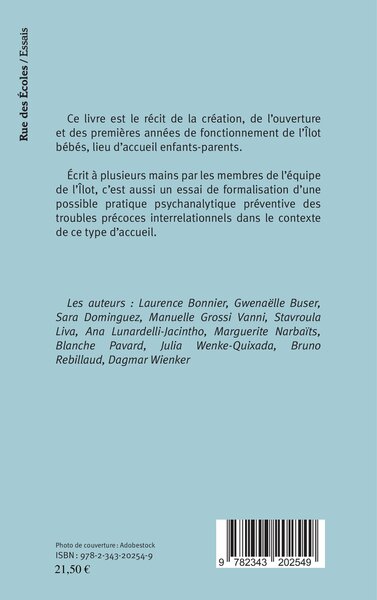 L'Îlot Bébés, Conception et premiers développements d'un lieu d'accueil enfants-parents (9782343202549-back-cover)