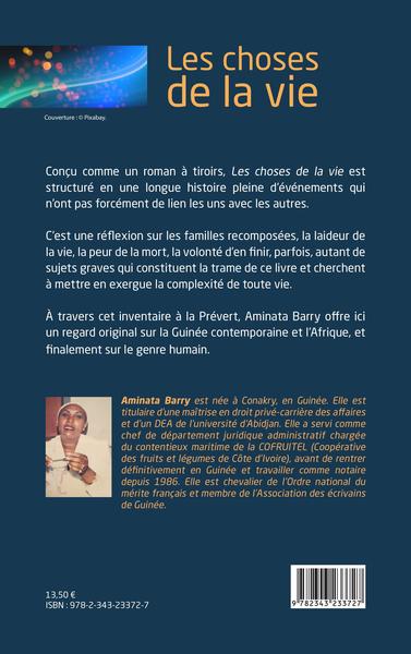 Les choses de la vie. Roman (9782343233727-back-cover)