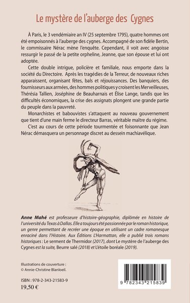 Le mystère de l'auberge des Cygnes (9782343215839-back-cover)