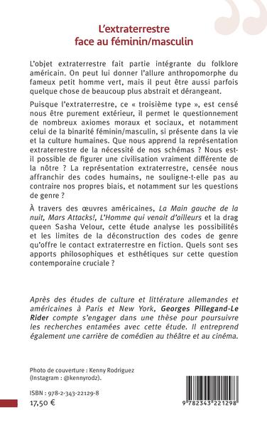 L'extraterrestre face au féminin/masculin (9782343221298-back-cover)