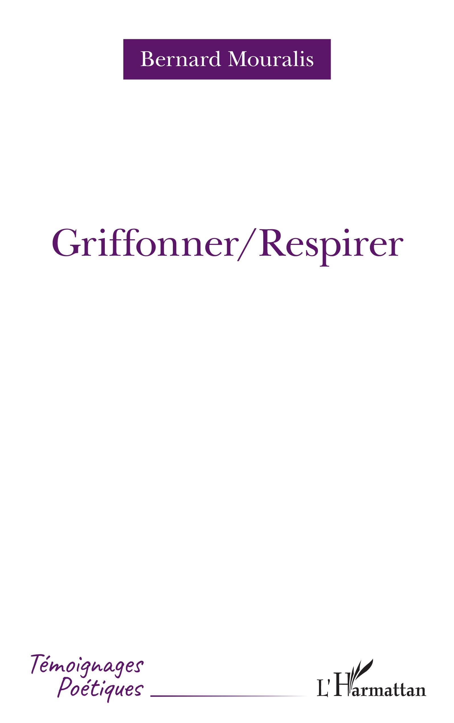 Griffoner/Respirer (9782343244143-front-cover)