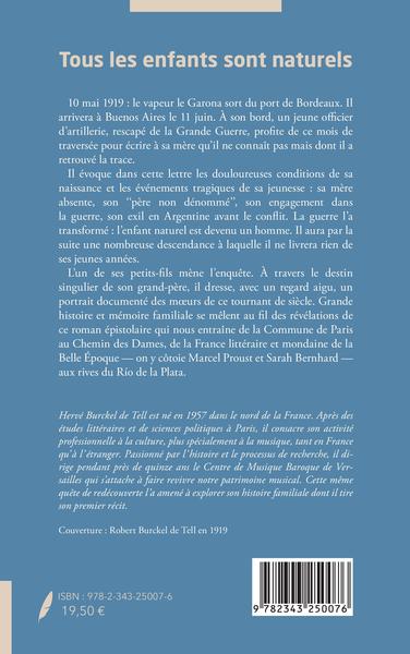 Tous les enfants sont naturels, Lettre de Buenos Aires - Roman (9782343250076-back-cover)