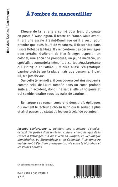 À l'ombre du mancenillier (9782343249100-back-cover)