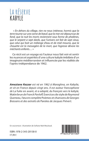 La réserve kabyle (9782343201580-back-cover)