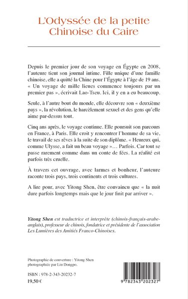 L'Odyssée de la petite, Chinoise du Caire (9782343202327-back-cover)