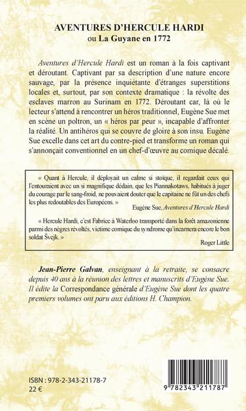 Aventures d'Hercule Hardi, ou La Guyane en 1772 (9782343211787-back-cover)