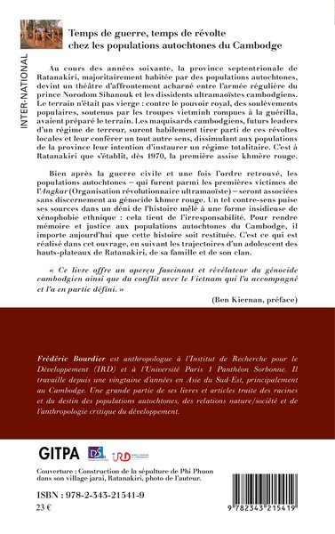 Temps de guerre, temps de révolte chez les populations autochtones du Cambodge, Première assise populaire khmère rouge à Ratanak (9782343215419-back-cover)